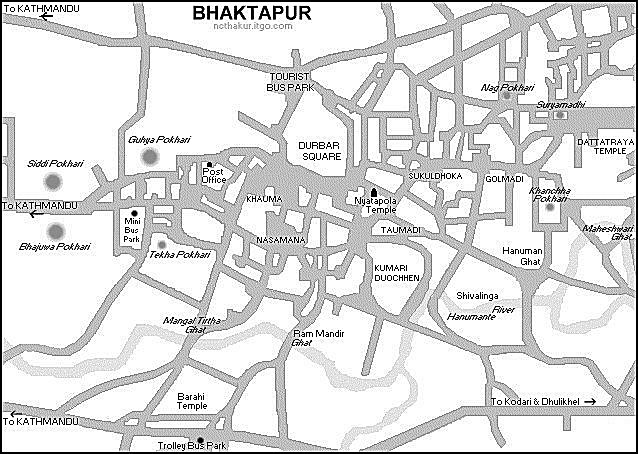 Map of Bhaktapur City