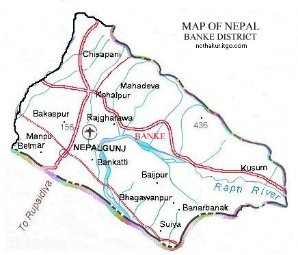 Map of Banke District