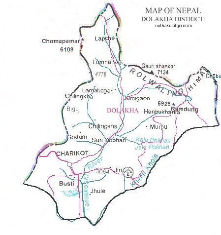 Map of Dolakha District