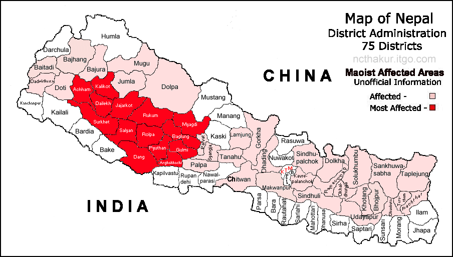 Map of Nepal