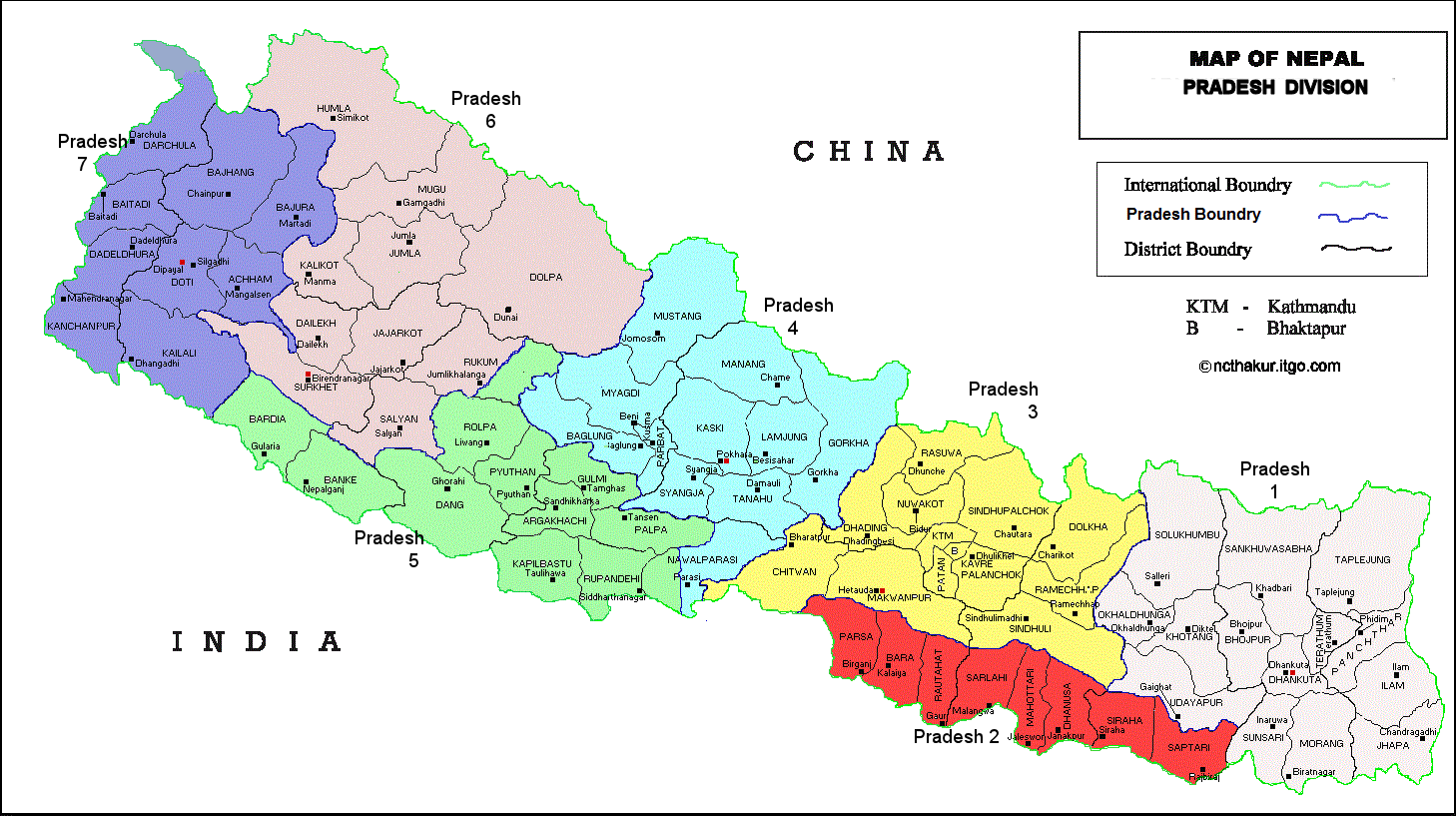 Map of Nepal