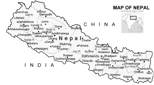 Nepal: Map of Nepal