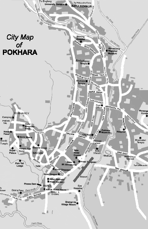 Map of Pokhara City