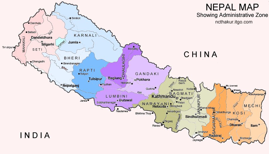 Map of Nepal